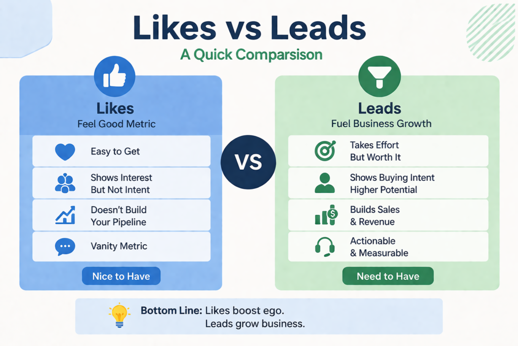 Likes v/s Leads