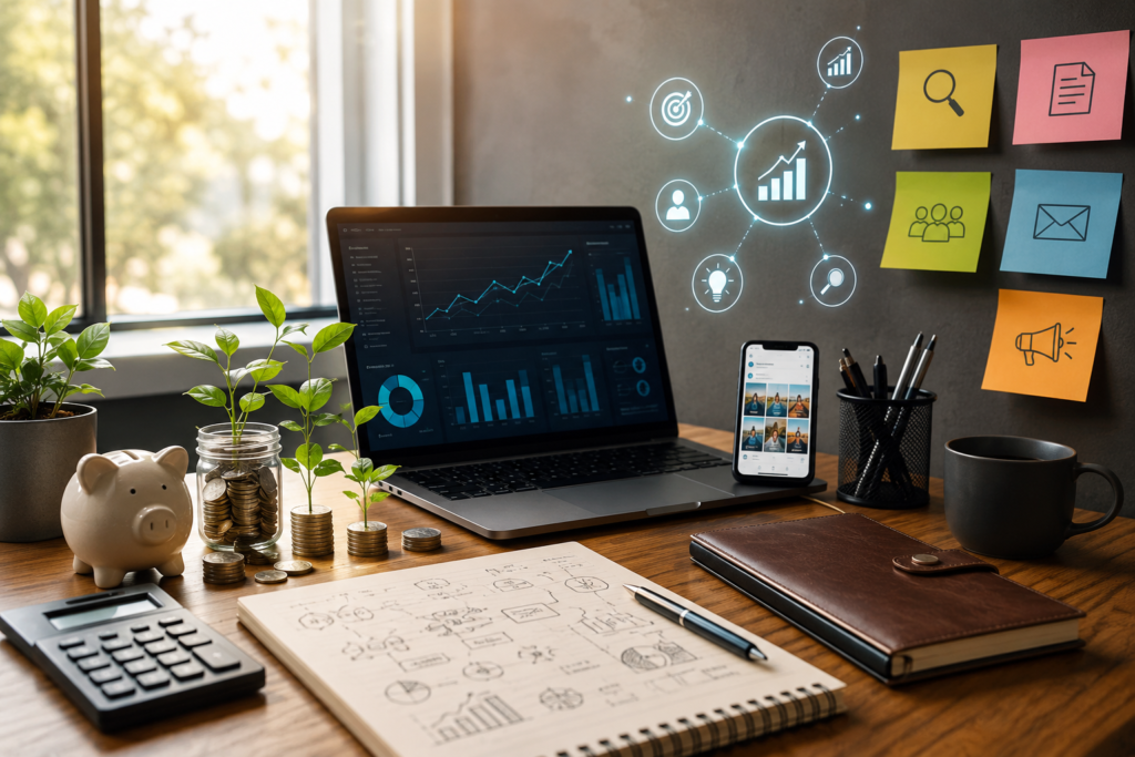 Marketing strategies for startups with limited budgets by Listen Bytes digital marketing agency in Thodupuzha